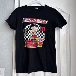 NWOT Betty Boop Retro Cartoon 01 Kanji Racecar Size Small T Shirt Women